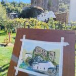 Unha das pinturas realizadas no primeiro Encontro Sos Castelo de Navia, celebrado o 28 de setembro de 2024 en Navia de Suarna