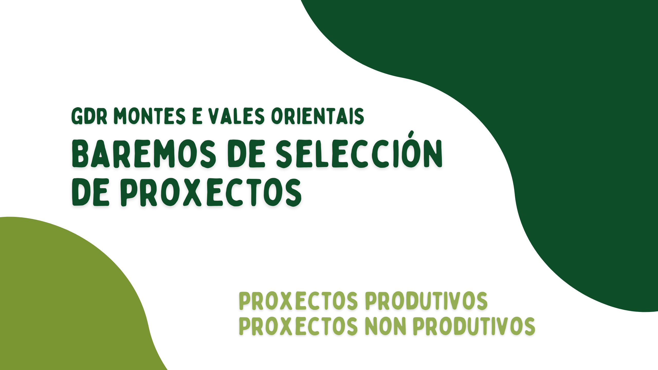 GDR 3 Baremo de selección de proxectos